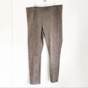 Andrew Marc Faux Suede Taupe Leggings
